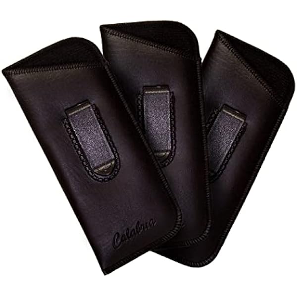 Glasses Case Hard Calabria Slim Eye Glasses Case W/Clip Soft Faux
