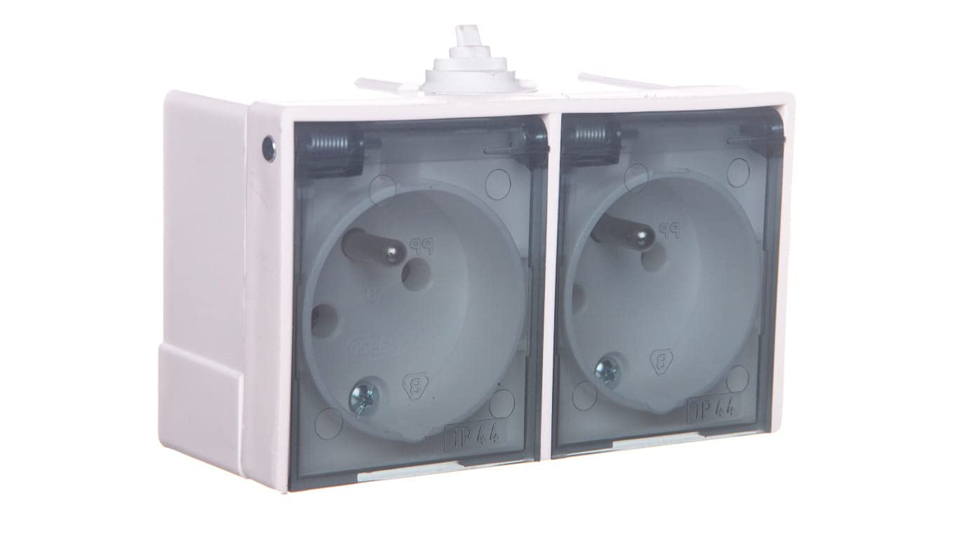 Ospel GNH-2LZ/00/d White IP44 16 Amp 1 Piece