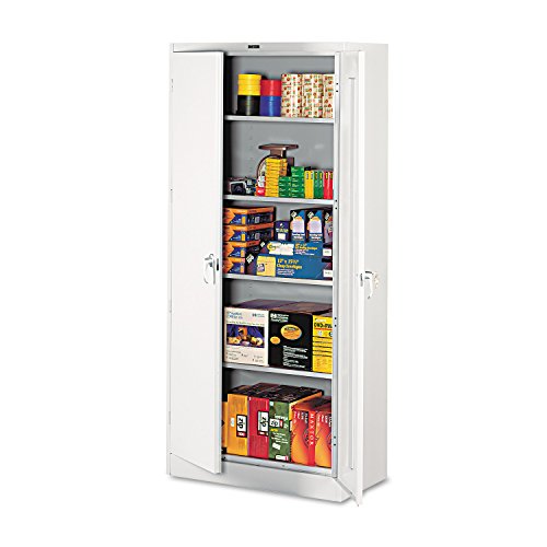 Tennsco 1870 36 by 18 by 78-Inch Deluxe Steel Storage Cabinet with 4 Adjustable Shelves, Light Gray 1870LGY - Thumbnail 2