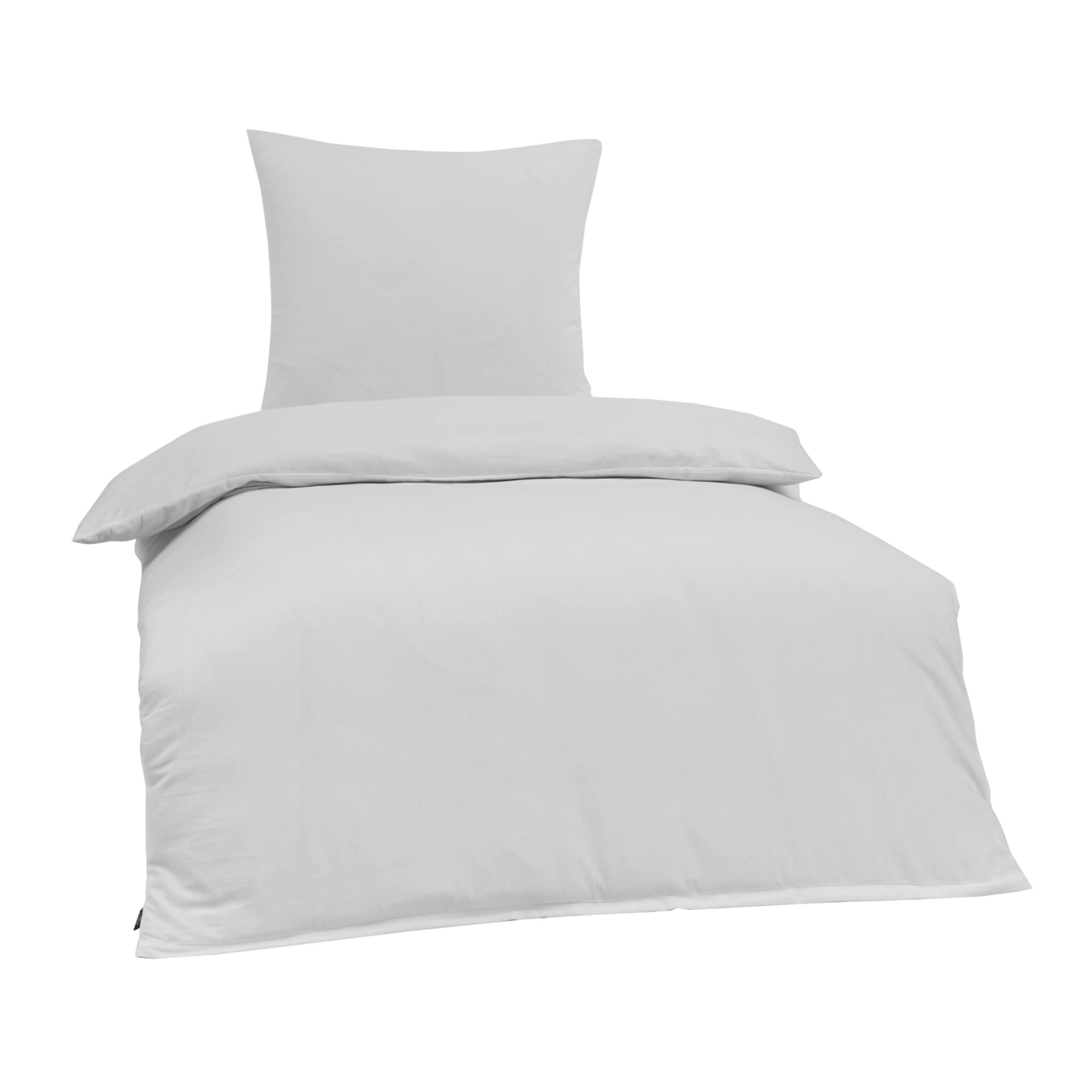 Brielle Bed Linen 100% Cotton 155 x 220 cm - Renforce White Bed Linen Set, Soft, Plain with Oeko-Tex Certification