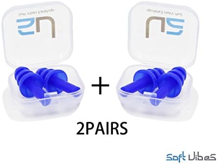Soft Vibes: 2 Sets of Sleeping Earplugs - Designed for Sleeping, Shooting Range, Concerts, and Motorcycles (29dB Noise Reduction)