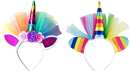 Homelix My Little Pony Girls' Rainbow Unicorn Flower Headband Tutu Skirt Kit