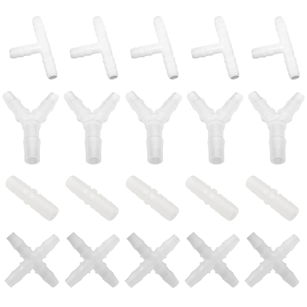 Photo 1 of Joywayus Hose Barb Fitting,3/8" Barbed Tee Y 3 Way Cross 4 Way Splicer Adapter,20 Pcs Union Fitting Kit