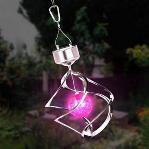 VoorShop(TM) Solar Powered LED Wind Chime Wind Spinner Windchime Outdoor Garden Courtyard