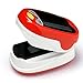 Children Pulse Oximeter Fingertip Pediatric Oxygen Saturation Monitor for Kids Babies Lithium Battery Yonker K1 - Red