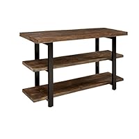 Sonoma 48" L Reclaimed Wood Media/Console Table with 2 Shelves, Natural