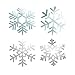 Juvale Silver Snowflake Swirl Decorations - Durable & Reusable Metallic Party Decoration - Indoor & Outdoor Hanging Decor - Adds Winter Charm & Snowflake Party Decor - Silver Pack of 30