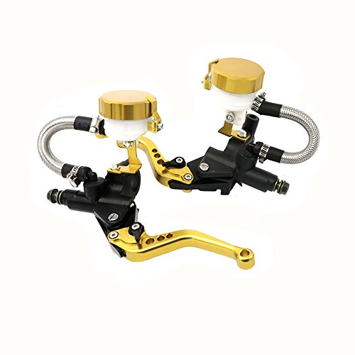 Motorcycle 7/8" Clutch Hydraulic Brake Levers Master Cylinder Oil Fluid Reservoir for Honda CB1000R 08-12 VFR750 91-97 VFR800 98-12 CBF1000 06-09 - Thumbnail 2