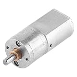 DC 12V Electric Gear Motor High Torque Speed Reduction Motor 15/30 / 100/200 RPM with Centric Output Shaft 4mm Dia for RC Car Robot Model DIY Engine Toys (15 RPM)
