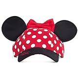Walt Disney World Minnie Mouse Polka Dot Baseball Cap Hat Ears Youth Small Adult