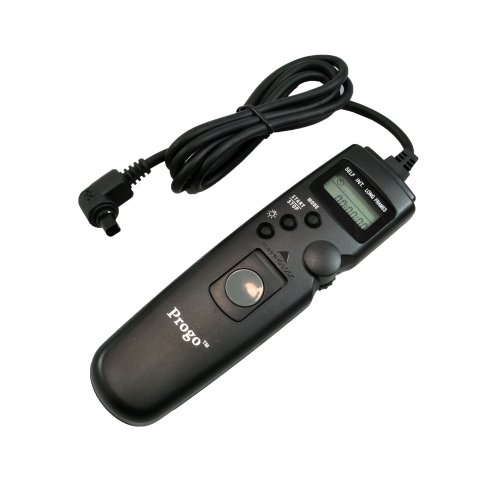 Progo DSLR Timer Remote Control Shutter for Canon EOS-1V/1VHS, EOS-3, EOS-D2000, D30, 1D, 1Ds, EOS-1D Mark II,III,IV, EOS-1Ds Mark II,III, EOS-10D, 20D, 30D, 40D, 50D, 5D, 5D Mark II, 5D Mark III, 6D, 7D. TC1002 Retail Packaging.