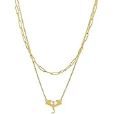 Gold Dragon Necklace for Women 14K Gold Plated Dragon Simple Jewelry Gifts