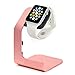 Tranesca Charger Stand Holder Dock Compatible with Apple Watch Series Ultra2/Ultra/10/9/8/7/6/5/4/3/2/1 and SE (38mm/40mm/41mm/42mm/44mm/45mm/46mm/49mm)-Pink Sand