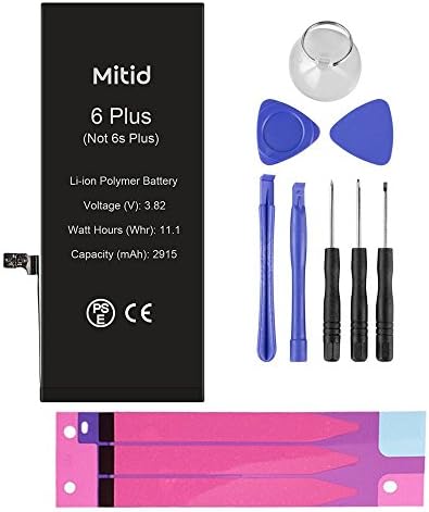 Replacement Batteries for iPhone 6 Plus with Repair Kit by Mitid, Li-ion Battery Replacement with Tools