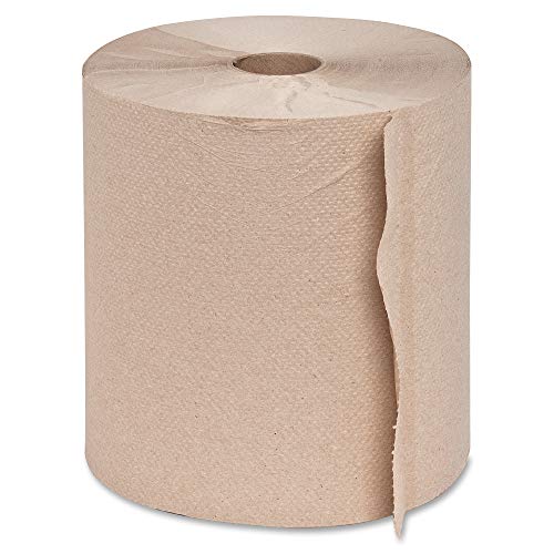 Genuine Joe GJO22600 Embossed Hardwound Roll Towels (Pack of 6), Natural