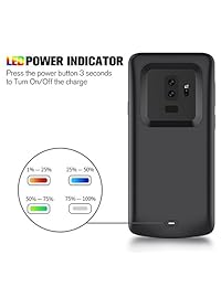 Galaxy S8 Plus carcasa de batería, elebase Galaxy S8 Plus 5500 mAh de copia de seguridad externa portátil estuche de carga para Samsung Galaxy S8 Plus, recargable resistente al impacto funda de banco de la energía (NO PARA Galaxy S8)