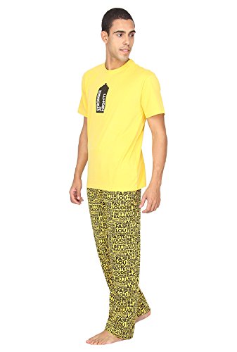 nuteez words pyjama set for men