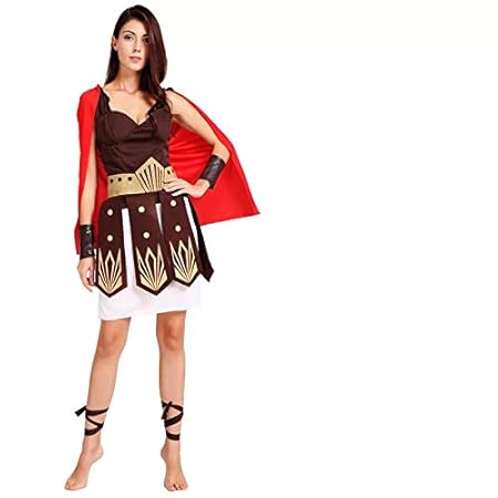thematys Römerin Kriegerin Kostüm-Set für Damen - perfekt für Fasching, Karneval & Cosplay - Einheitsgröße 160-180cm
