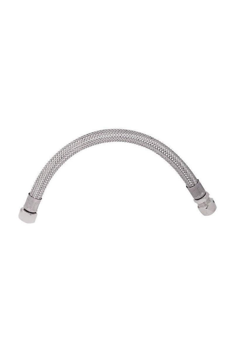SOMATHERM FOR YOU - Sanitary Hose Connection Straight Rotating nut Female 15/21 (1/2 inch) - Straight bicone Connector for Copper Tube Diameter 12 - Length 30 cm - DN8