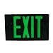 eTopLighting 1PC Black Finished LED Green Emergency Exit Sign - Modern Battery Backup UL924 - Green Letter, E3SCG-B-1