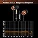 ELFINEAR Wood Earphones in-Ear Earbuds Hi-Fi Stereo Headphones for iPhone iPad iPod Samsung Galaxy and More Android Smartphones Compatible with 3.5 mm Headphone Earpods Black