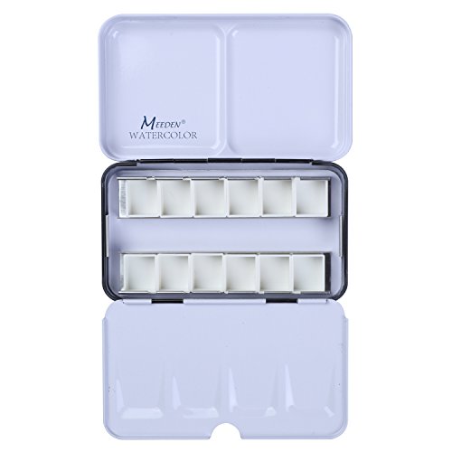 MEEDEN Empty Watercolor Paint Pans 12 Pcs Half Pans on Galleon Philippines