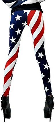 ARJOSA Fashion Designer Girls Slim Tights Leggings Pants Printed (US Flag)