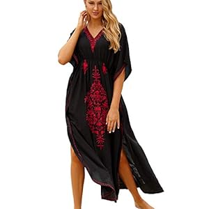 L-Peach Vrouwen Katoen Kaftan Loungewear Boho Homewear Oversized Kimono Maxi Strand Jurk Cover Ups Gewaden