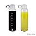Pratico Kitchen 18 oz Leak-Proof Glass Bottles, Juice Containers and Smoothie Bottles, Multicolor Loop Caps, 2 Pack