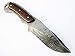 Poshland BC-33, Custom Handmade Full Tang Damascus Steel Skinner Knife - Brown Jute Micarta Handle