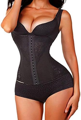 Herrlich Women's Waist Trainer Girdles Corset Tummy Control Body Shaper Vest (4XL, Black(2-3 Delivery Day))