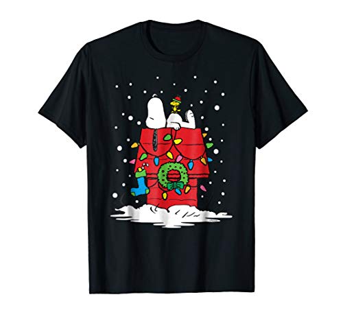 Peanuts Snoopy and Woodstock Stocking Light Up T-shirt