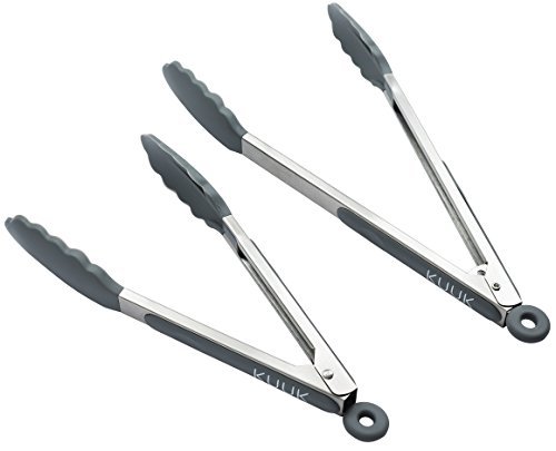 KUUK Tongs Kitchen Cooking Set - Salad And Meat - 2 Pack