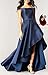 Off Shoulder Prom Dresses Long High Low Formal Gowns for Women Wedding Evening Dress