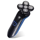 Bald Head Shaver, TurnRaise Hair Clipper Rechargeable 5 Headed Flex Shaver Special Design for Head Shaving
