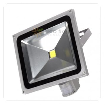 fischer-Net Foco LED con detector de movimiento, lámpara LED ...