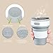 ROCONTRIP Silicone Collapsible Cup Convenient Travel Coffee Mug Lightweight Food Grade Silicone & PP BPA Free for Camping Hiking Outdoor Commuters (Grey)