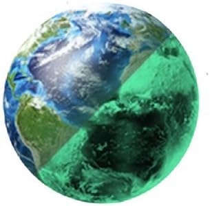 WALLSMART GLOW IN THE DARK WATERPROOF 3D EFFECT PVC EARTH WALL DECAL 11.8 INCH 30CM