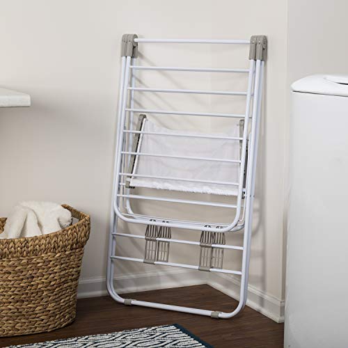 Honey-Can-Do Commercial Accordion Wood Drying Rack, Chrome, for