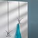 InterDesign Axis Easy Reach Over Door Organizer Hooks for Coats, Hats, Robes, Clothes or Towels – 2 Dual Hooks, Chrome
