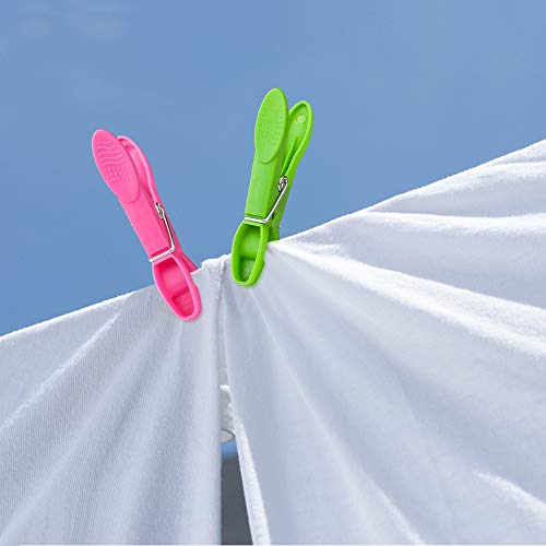 Colorful Plastic Clothespins, Heavy Duty Laundry Clothes Pins Clips