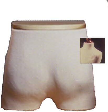 Male Hip Form (Pinable), Light Tan + Natural Wood Top