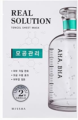 MISSHA Real Solution Tencel Sheet Mask (Pore Control)AHA, BHA