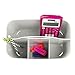 mDesign Plastic Small Office Storage Organizer Utility Tote Caddy Holder with Handle for Cabinets, Desks, Workspaces - Holds Desktop Office Supplies, Pencils, Staplers Lumiere Collection - Light Gray