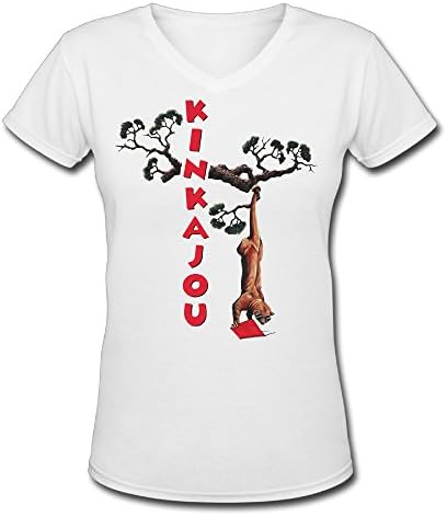 V Neck T Shirts Kinkajou Logo Funny T Shirts Women's