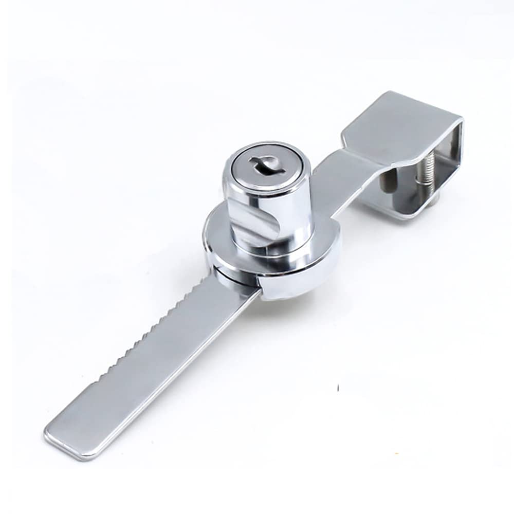Sliding Display Door Ratchet Lock, Cabinet Door Locks for Drawer Display Case with 2 Keys for Showcase Display Cabinet Sliding Glass