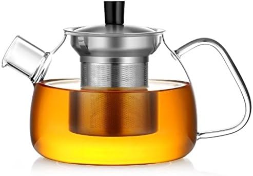 Flourish and Thrive, Premium Glass Teapot with Infuser, 31 ounces, 3-4 cups