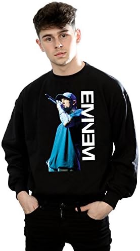 Eminem Men's Mic Pose Sweatshirt Medium Black