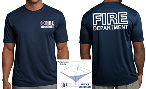 Fire Department Wicking Performance Duty T Shirt Navy