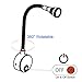 Facon 12Volt LED Flexible Bedside Light RV Boat Reading Lamp Spotlight with On&Off Switch, Interior Light for Automotive RV Trailer Motorhome